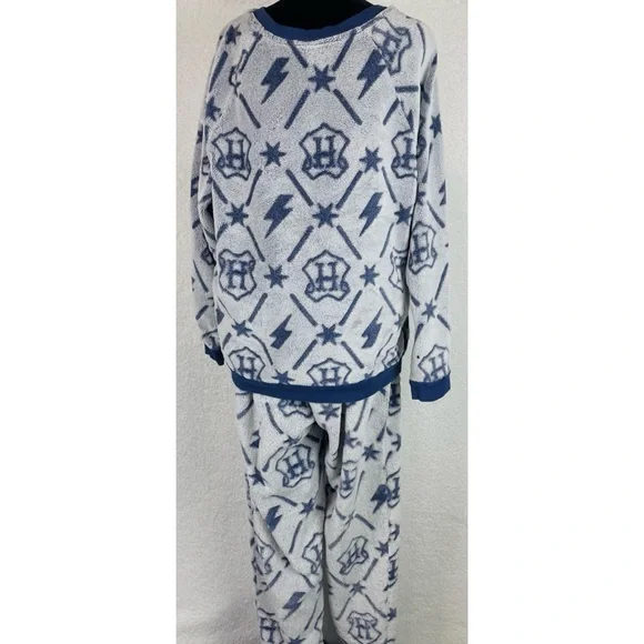 HARRY POTTER • Blue 2-Piece Fleece Jogger Pajama Lounge Set, XL - Picture 9 of 16